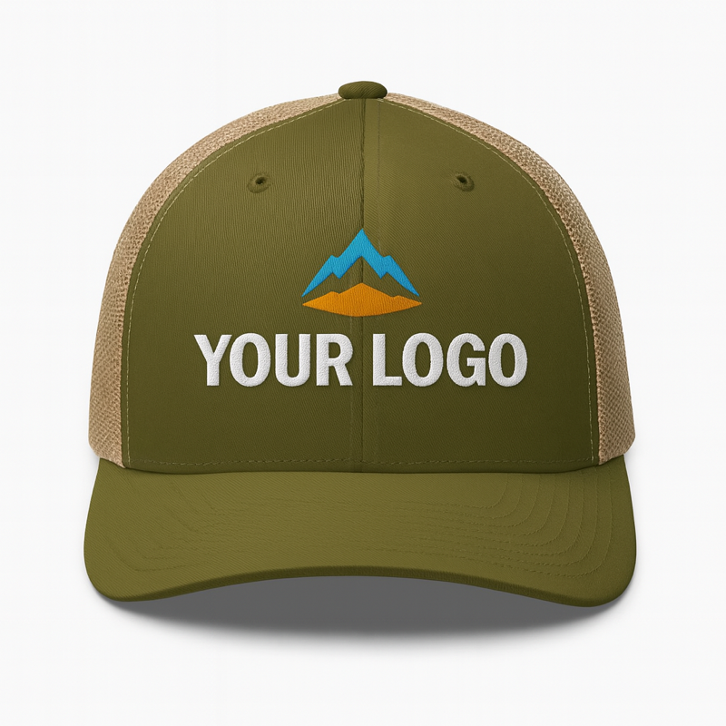 Custom Embroidered Trucker Hats — Your Logo, No Minimum, Ships in Days