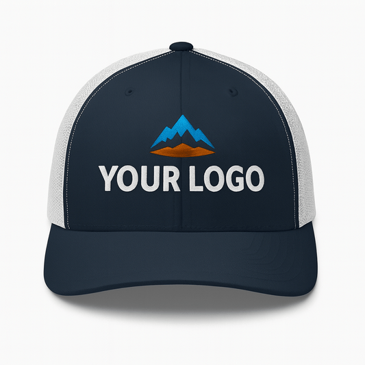 Custom Embroidered Trucker Hats — Your Logo, No Minimum, Ships in Days