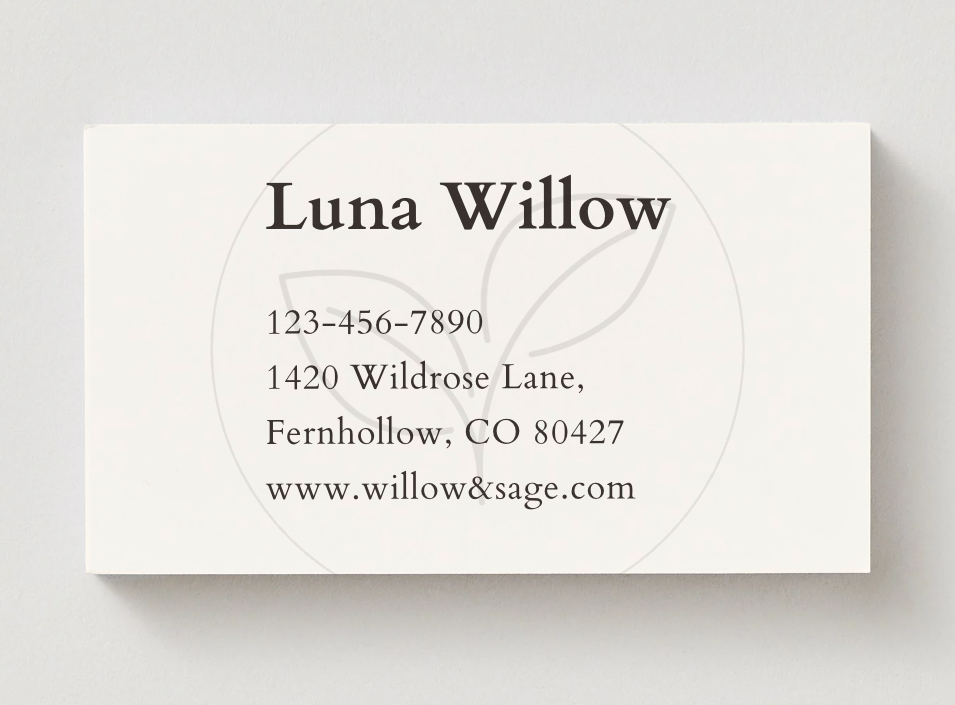 SamoPrint Recycled Business Card